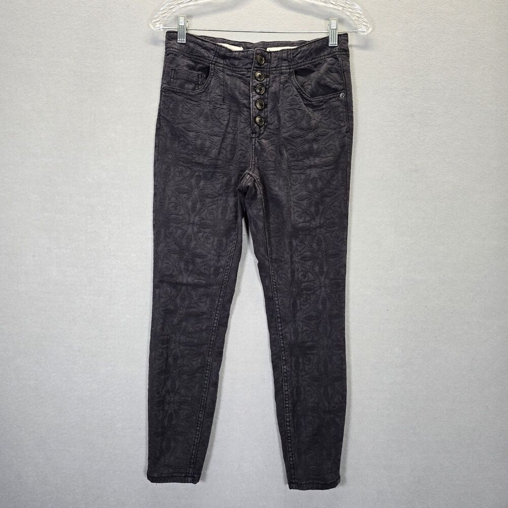 Pilcro & the Letterpress Anthropologie High-Rise Skinny Floral Print Jeans 28 P